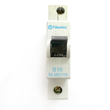 Newlec NLMB116 White Clip B16 16A 16 Amp MCB Circuit Breaker Type B
